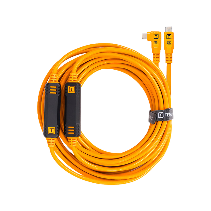 Tether Tools TetherPro USB-C to USB-C Straight to Right Angle Cable - 31' Length