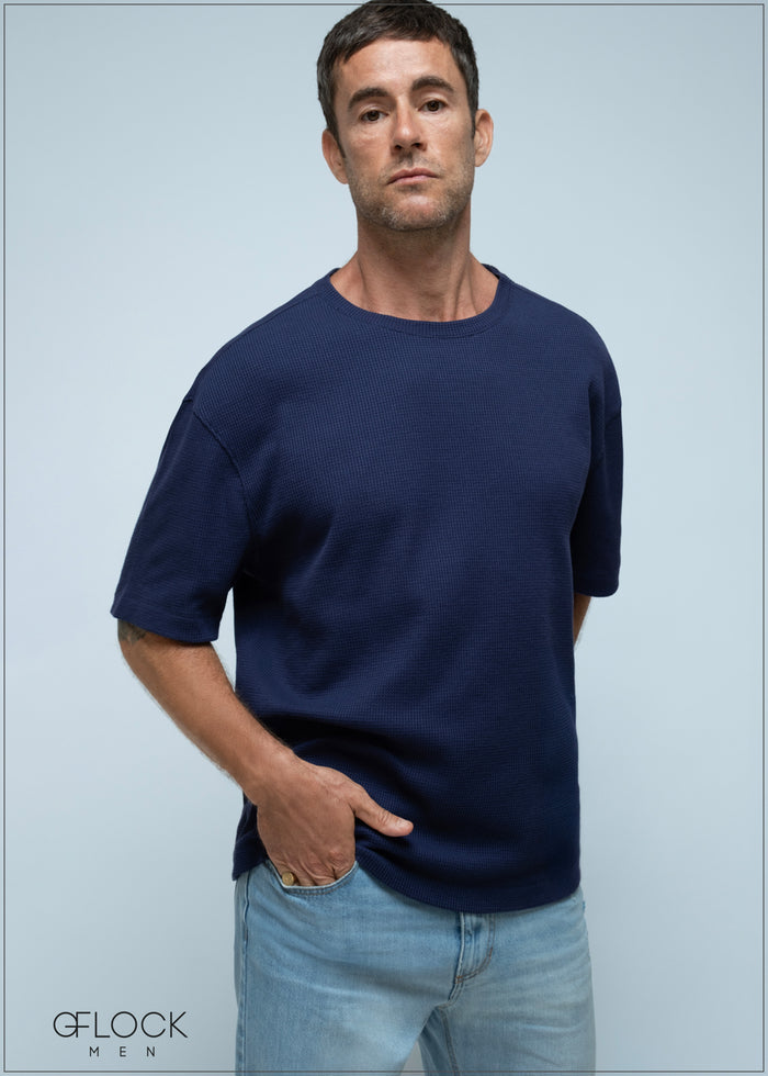 Textured Oversize T-Shirt - 110925