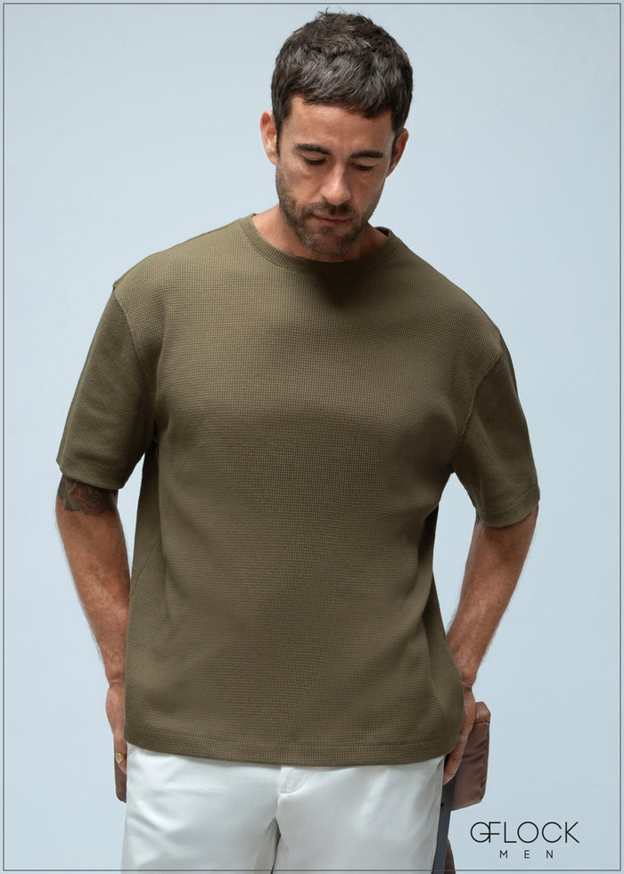 Textured Oversize T-Shirt - 110925