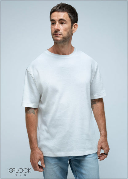 Textured Oversize T-Shirt - 110925