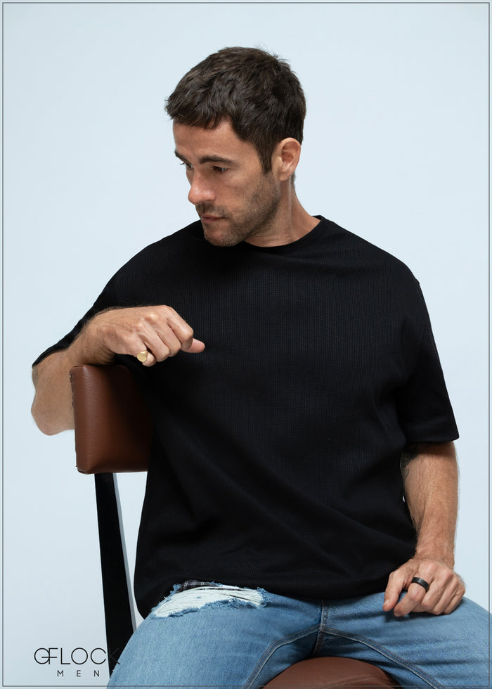 Textured Oversize T-Shirt - 110925