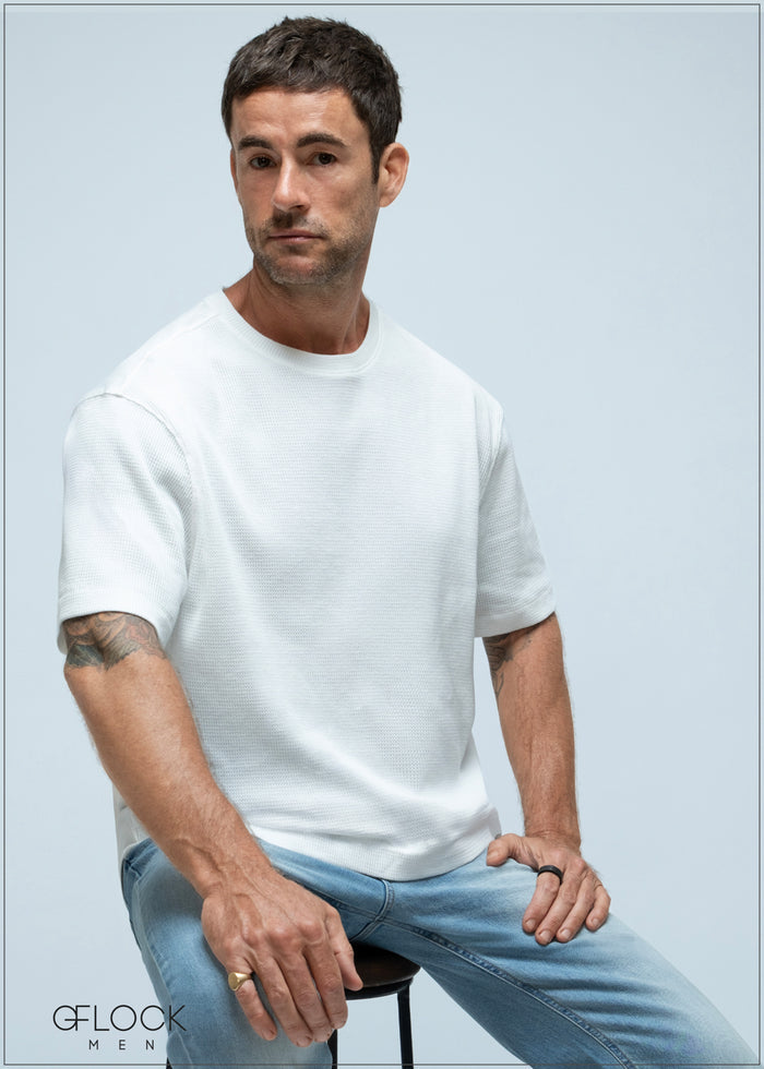 Textured Oversize T-Shirt - 110925