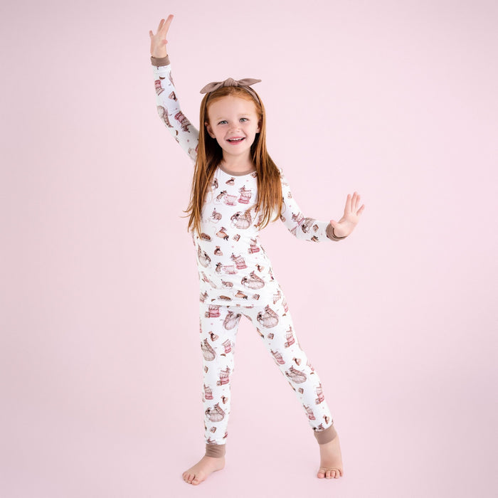 Tiny Tea Time Long Sleeve PJ's - Jammie Session