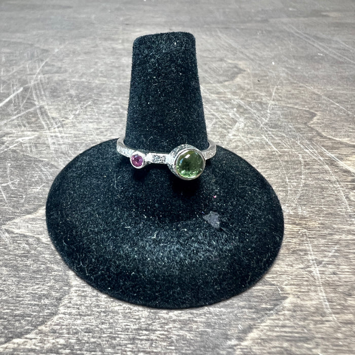 Tourmaline (Green + Pink) Ring