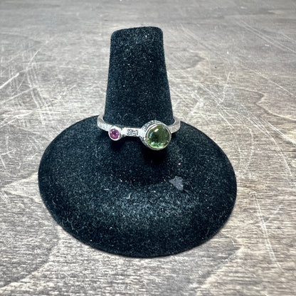 Tourmaline (Green + Pink) Ring