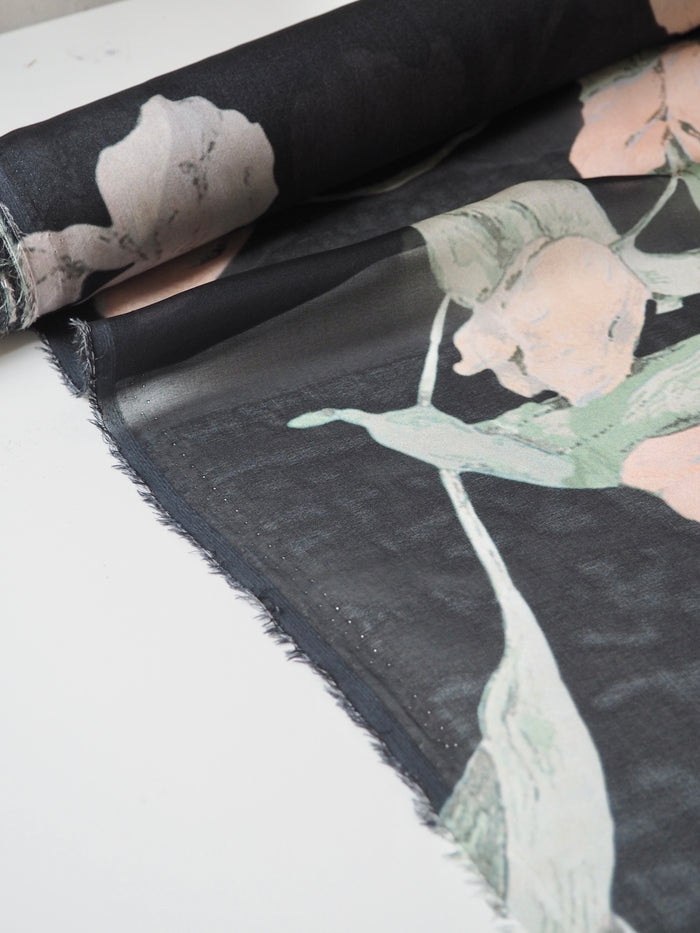 Tulip Floral Silk Chiffon