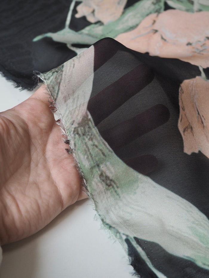 Tulip Floral Silk Chiffon