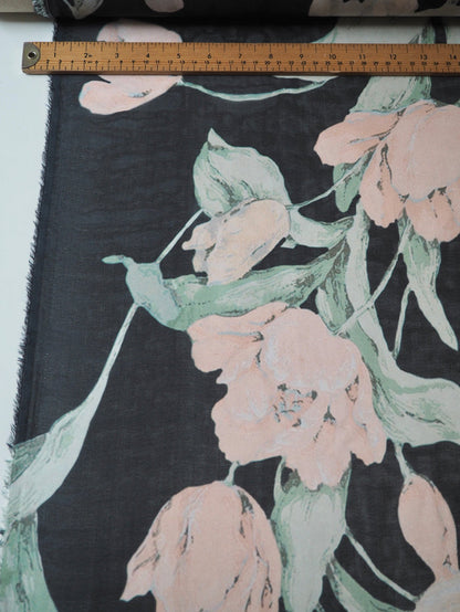 Tulip Floral Silk Chiffon