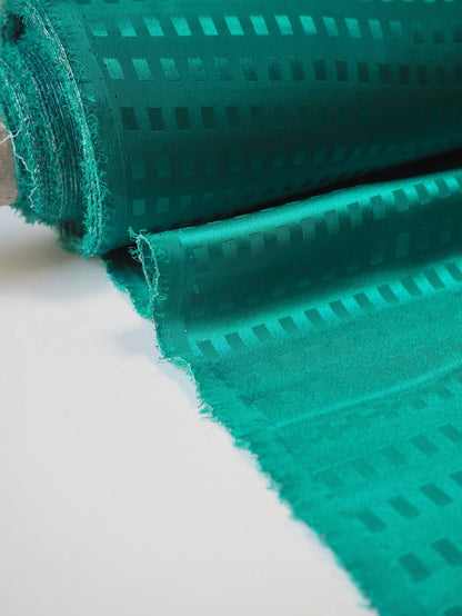 Turquoise Square Light Silk Satin Jacquard