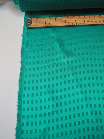 Turquoise Square Light Silk Satin Jacquard