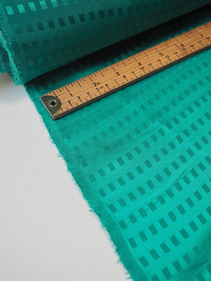 Turquoise Square Light Silk Satin Jacquard