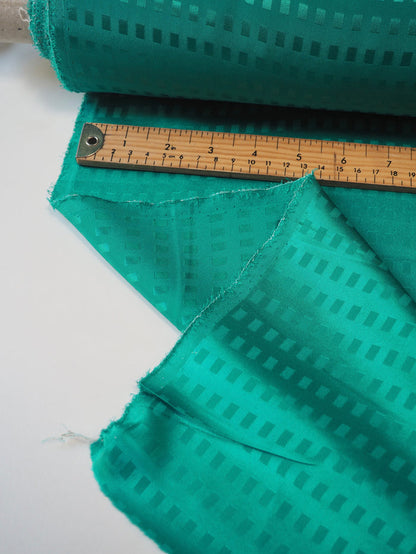 Turquoise Square Light Silk Satin Jacquard