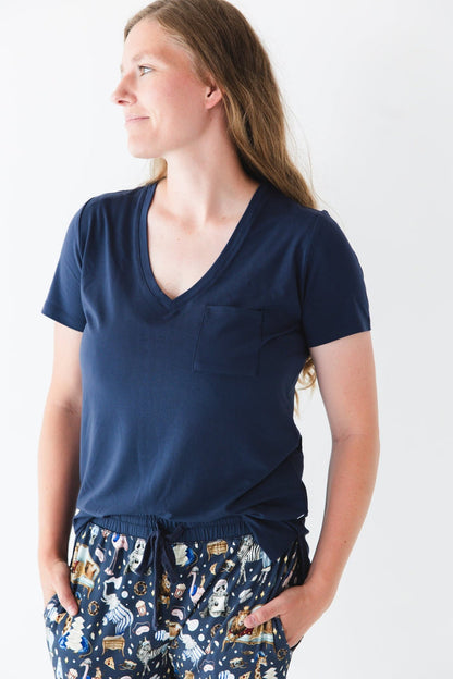 Up Zoo Late Women's Solid Short Sleeve T-shirt - Jammie Session
