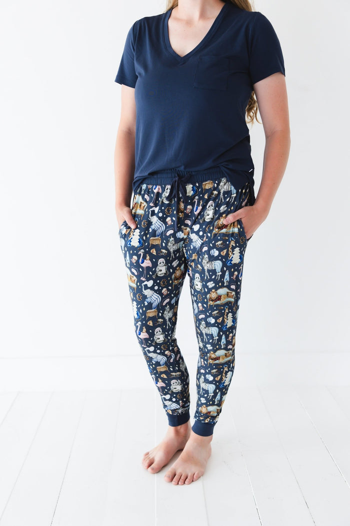Up Zoo Late Women's Solid Short Sleeve T-shirt - Jammie Session