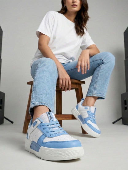 Urbania Women Everyday Comfort Sneaker_Shoes - White/Blue(HRLWSR01WBL)