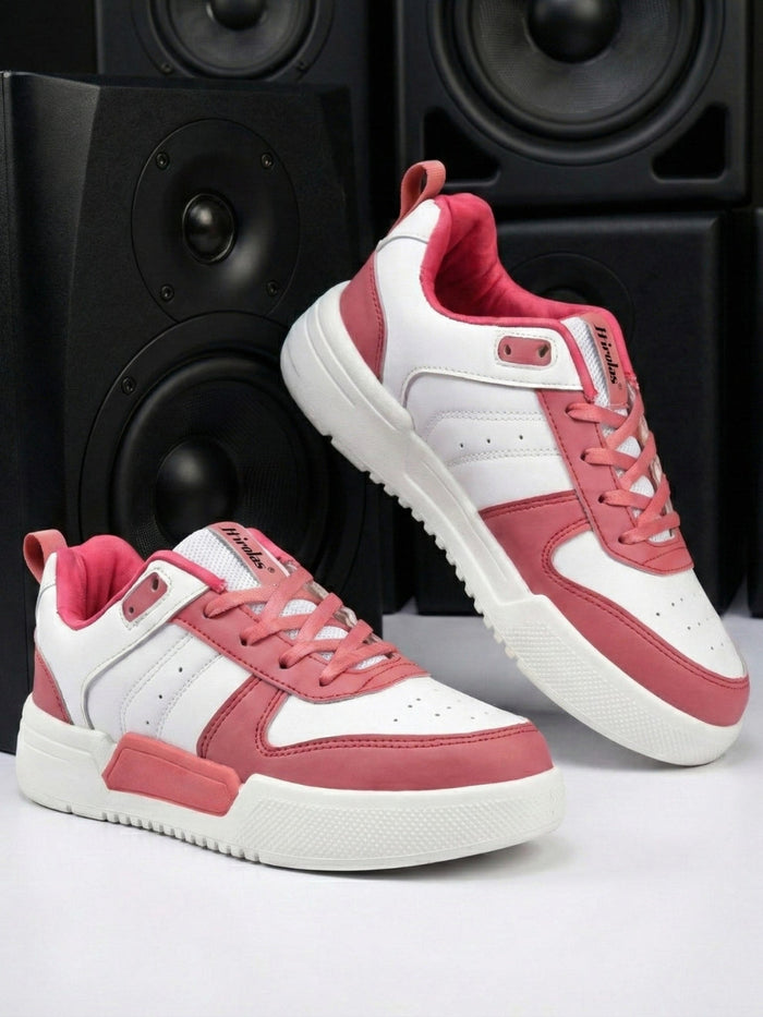 Urbania Women Everyday Comfort Sneaker_Shoes - White/Pink (HRLWSR0WTPK)