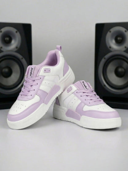Urbania Women Everyday Comfort Sneaker_Shoes - White/Purple(HRLWSR01WTPL)