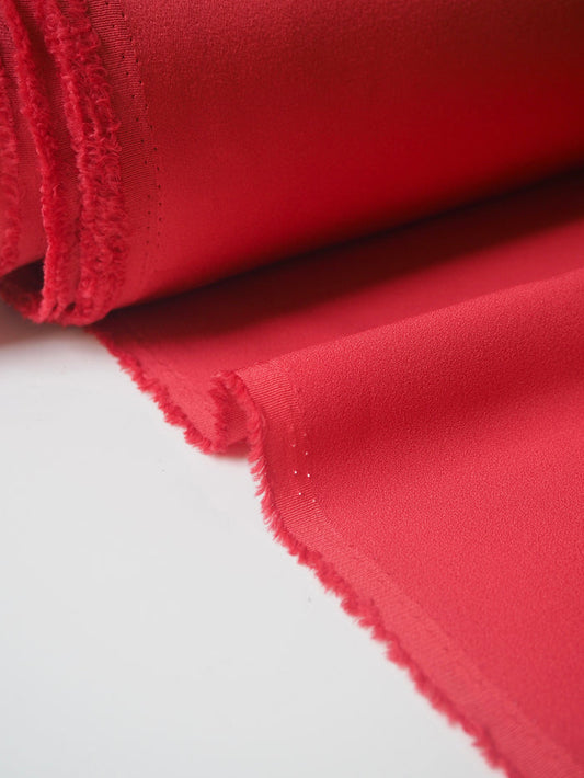 Vermillion Crepe-Back Satin