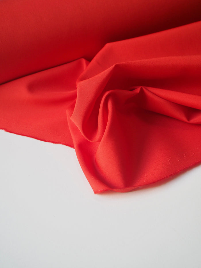 Vermillion Organic Cotton Poplin