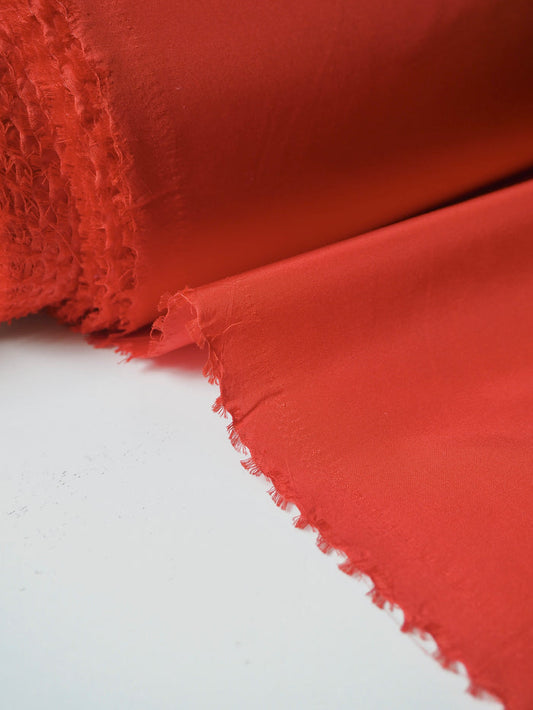 Vermillion Silk/Cotton Taffeta