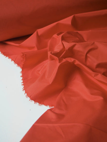 Vermillion Silk/Cotton Taffeta