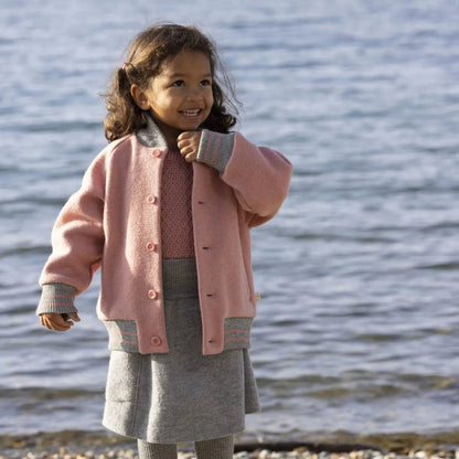 Veste teddy en laine bouillie Disana - Indigo - Lilinappy