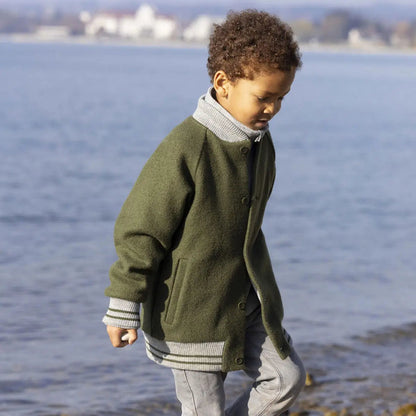 Veste teddy en laine bouillie Disana - Indigo - Lilinappy