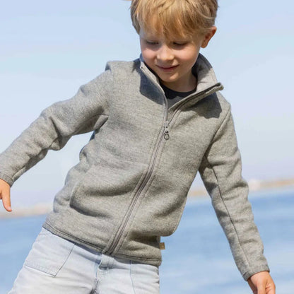 Veste zippée en laine mérinos légère Disana – Jade - Lilinappy