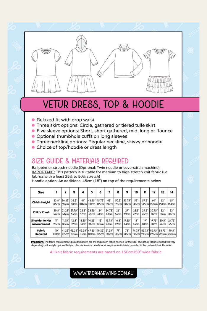 Vetur Dress & Top Sewing Pattern