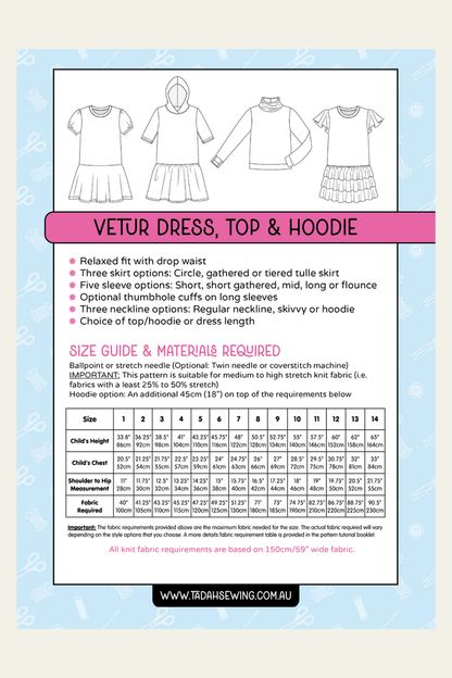 Vetur Dress & Top Sewing Pattern