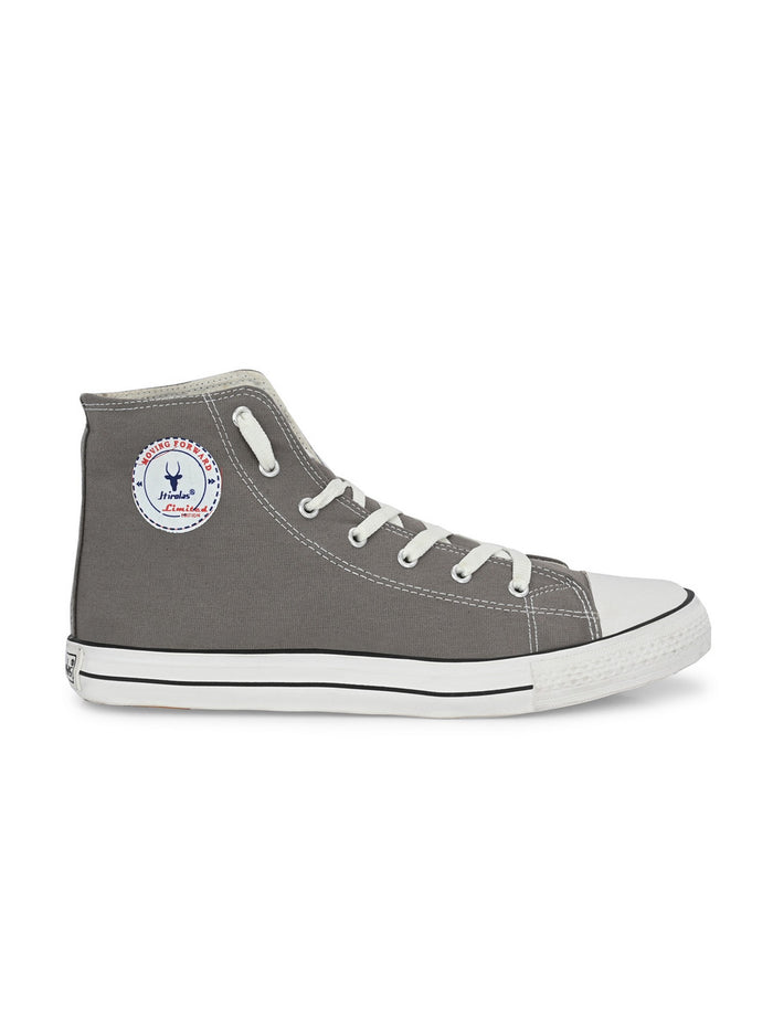 Vulcanised Skateboard Sneakers Shoes for Men - Grey (HRL2077GRY)