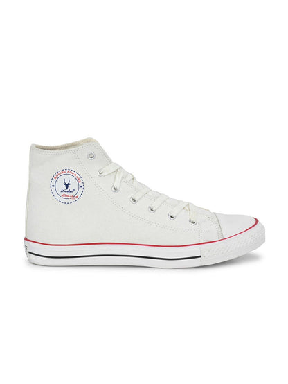 Vulcanised Skateboard Sneakers Shoes for Men - White (HRL2077WHT)