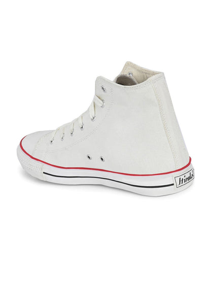Vulcanised Skateboard Sneakers Shoes for Men - White (HRL2077WHT)