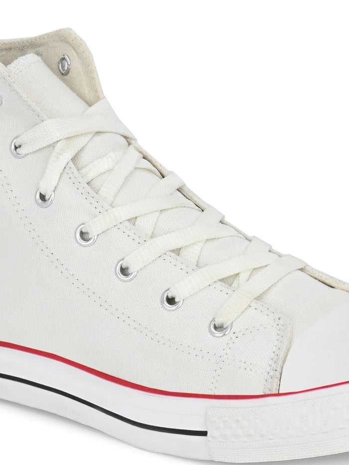 Vulcanised Skateboard Sneakers Shoes for Men - White (HRL2077WHT)