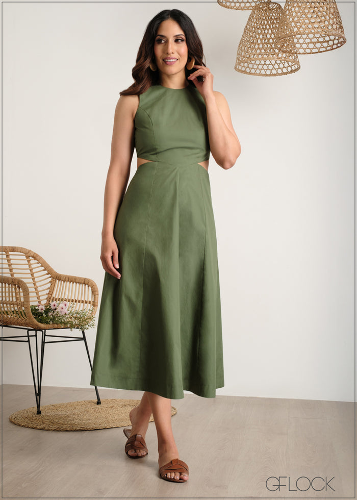 Waist Cut Out Dress - 060625