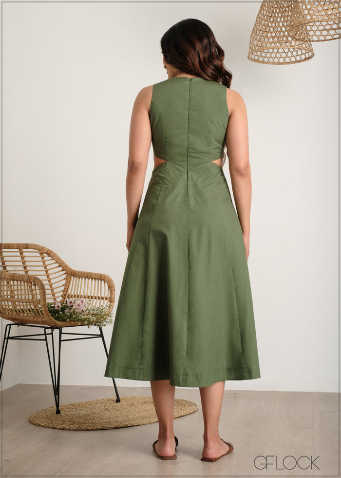 Waist Cut Out Dress - 060625