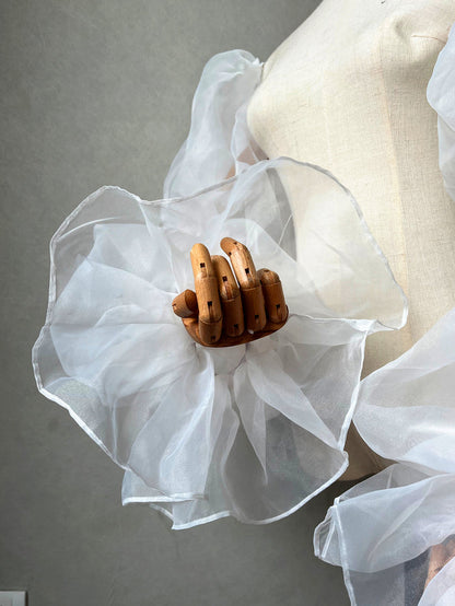 Wedding Sleeves for Dress Organza Puffy 2 Layers