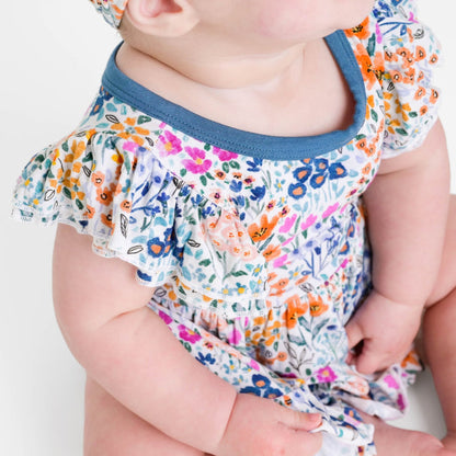 Whispering Wildflowers Bodysuit Twirl Dress - Jammie Session