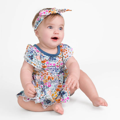 Whispering Wildflowers Bodysuit Twirl Dress - Jammie Session
