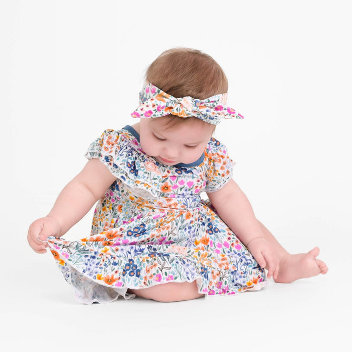 Whispering Wildflowers Bodysuit Twirl Dress - Jammie Session