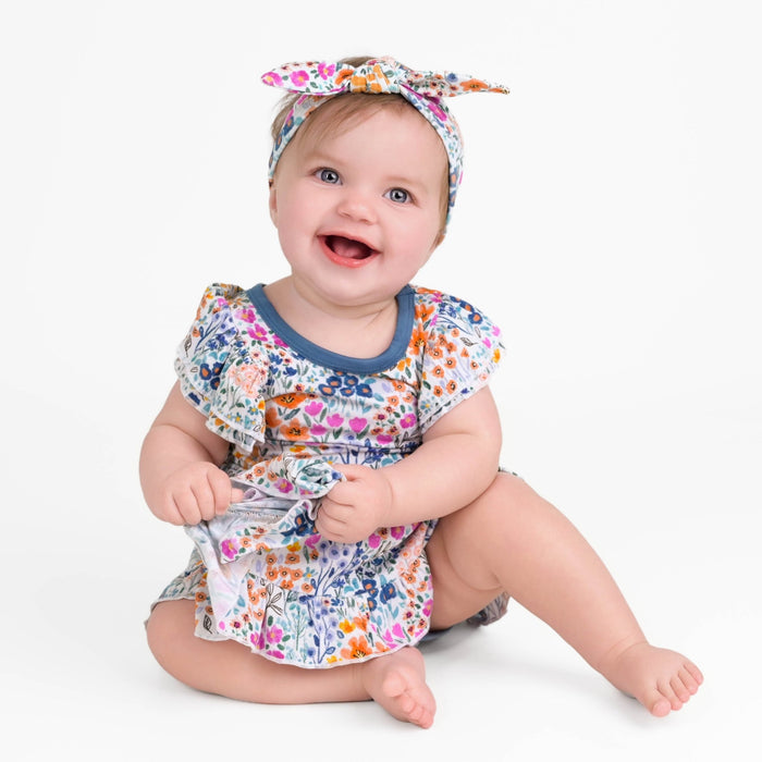 Whispering Wildflowers Bodysuit Twirl Dress - Jammie Session