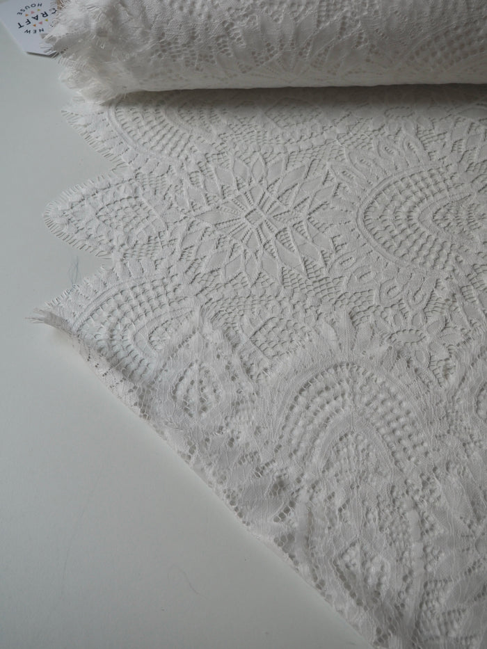 White Beatrice Scallop Lace