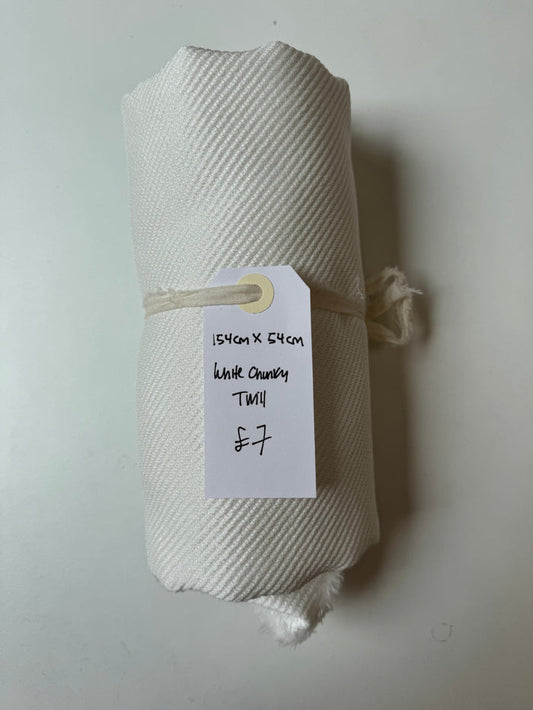 White Chunky Twill Remnant
