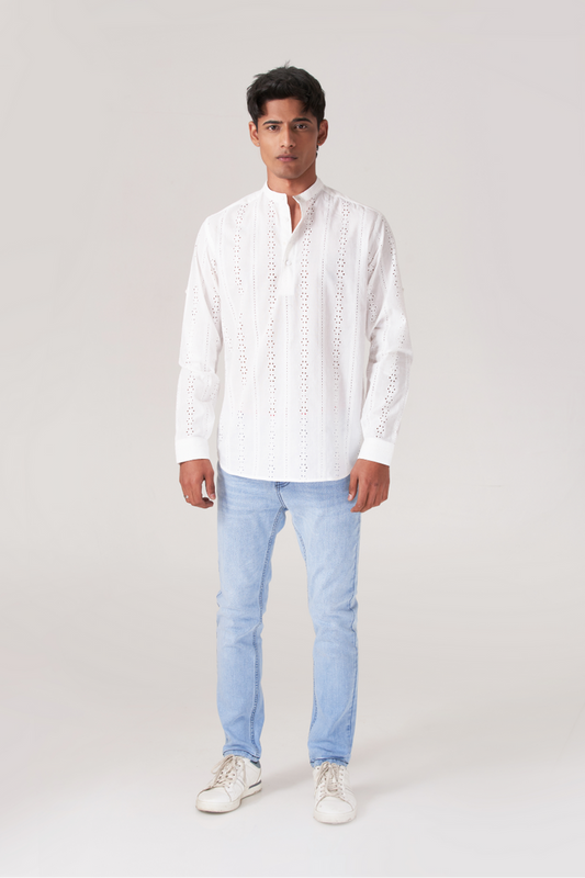 White Classic Ivory Button Shirt