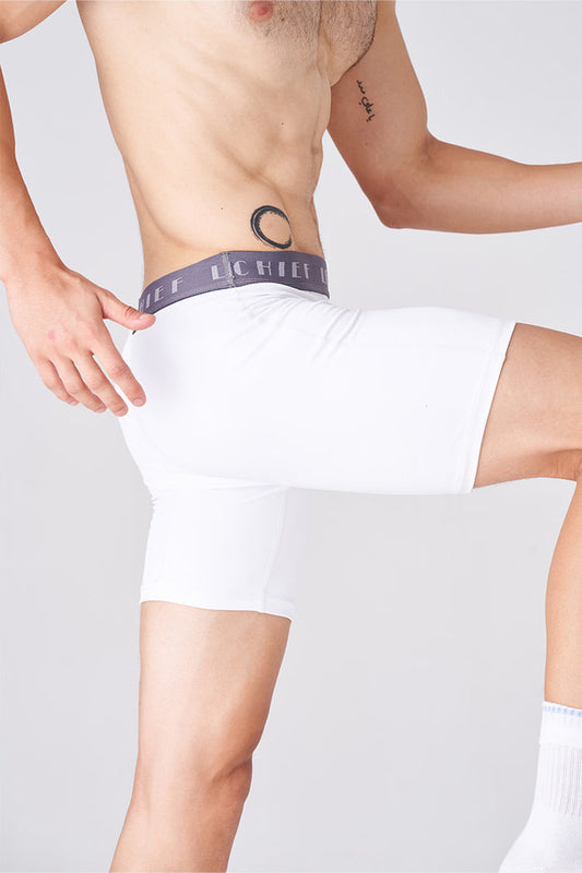 White Compression Shorts for Men