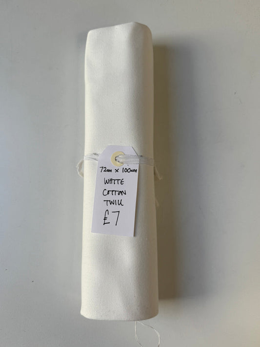 White Cotton Twill Remnant