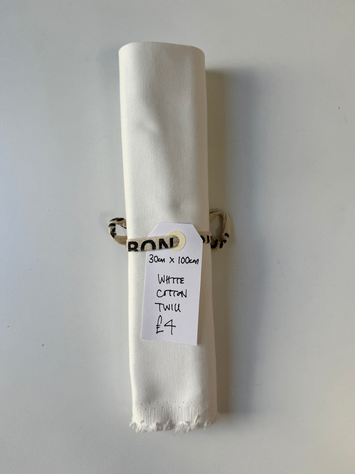 White Cotton Twill Remnant