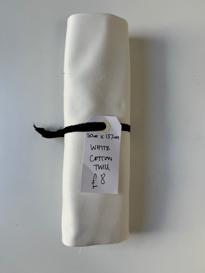 White Cotton Twill Remnant