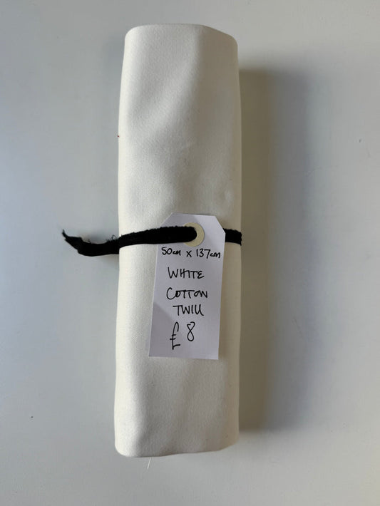 White Cotton Twill Remnant