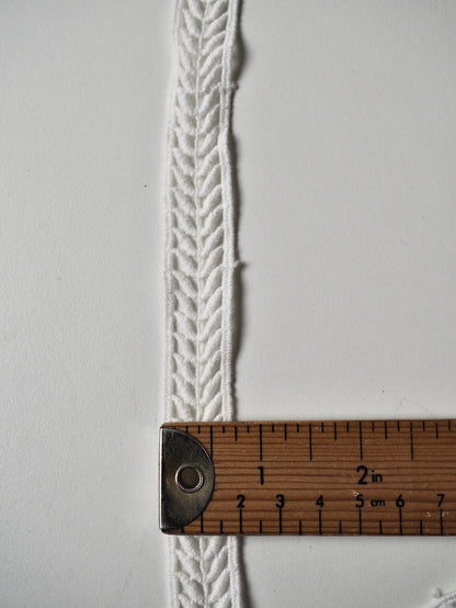 White Cotton Vine Lace Trim 20mm
